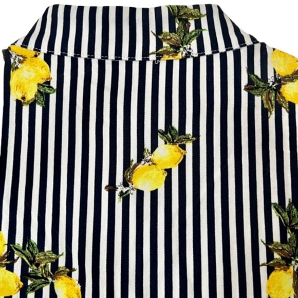 GLIMMS of New York Striped Romper with Lemons 98% Cotton - M - Picture 10 of 14